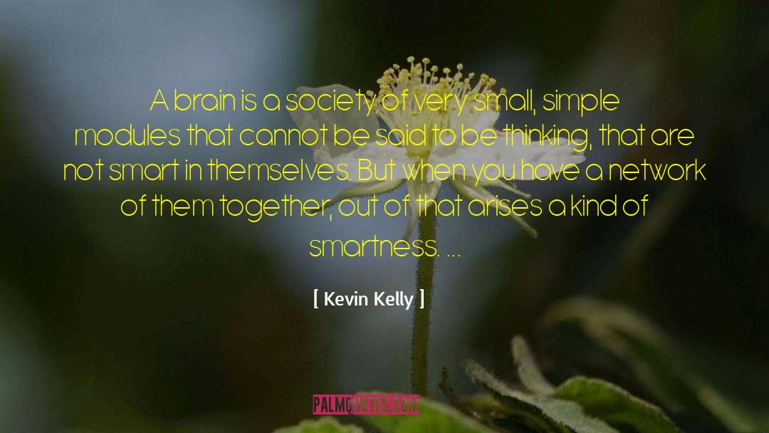 Kevin Kelly Quotes: A brain is a society
