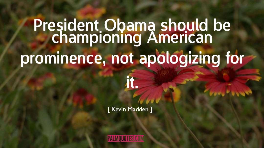 Kevin Madden Quotes: President Obama should be championing