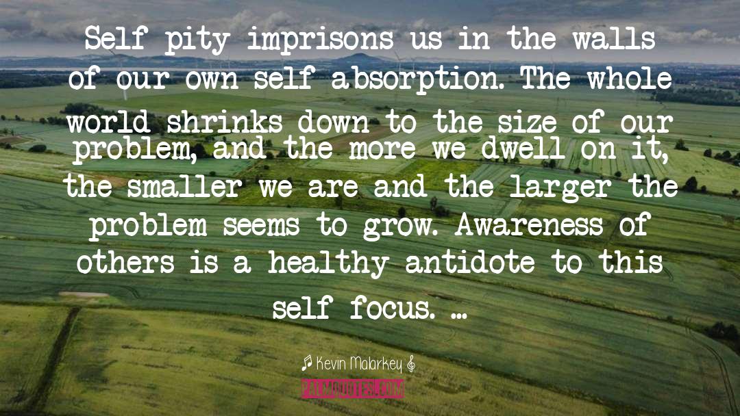 Kevin Malarkey Quotes: Self-pity imprisons us in the