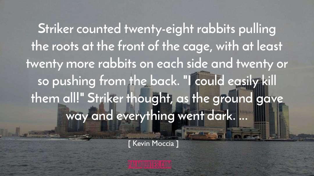 Kevin Moccia Quotes: Striker counted twenty-eight rabbits pulling