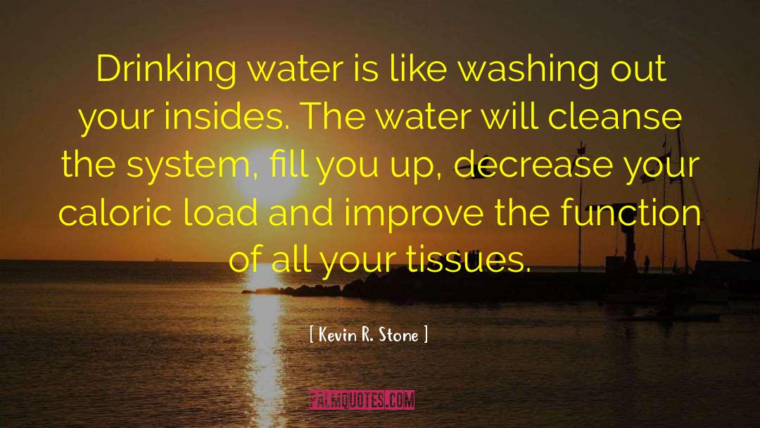 Kevin R. Stone Quotes: Drinking water is like washing