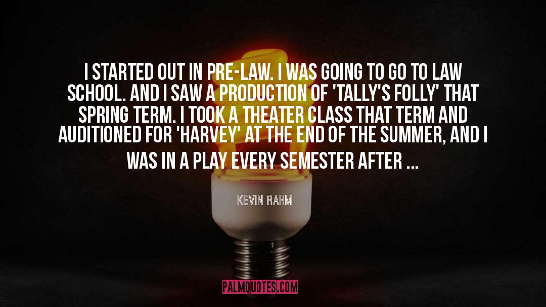 Kevin Rahm Quotes: I started out in pre-law.
