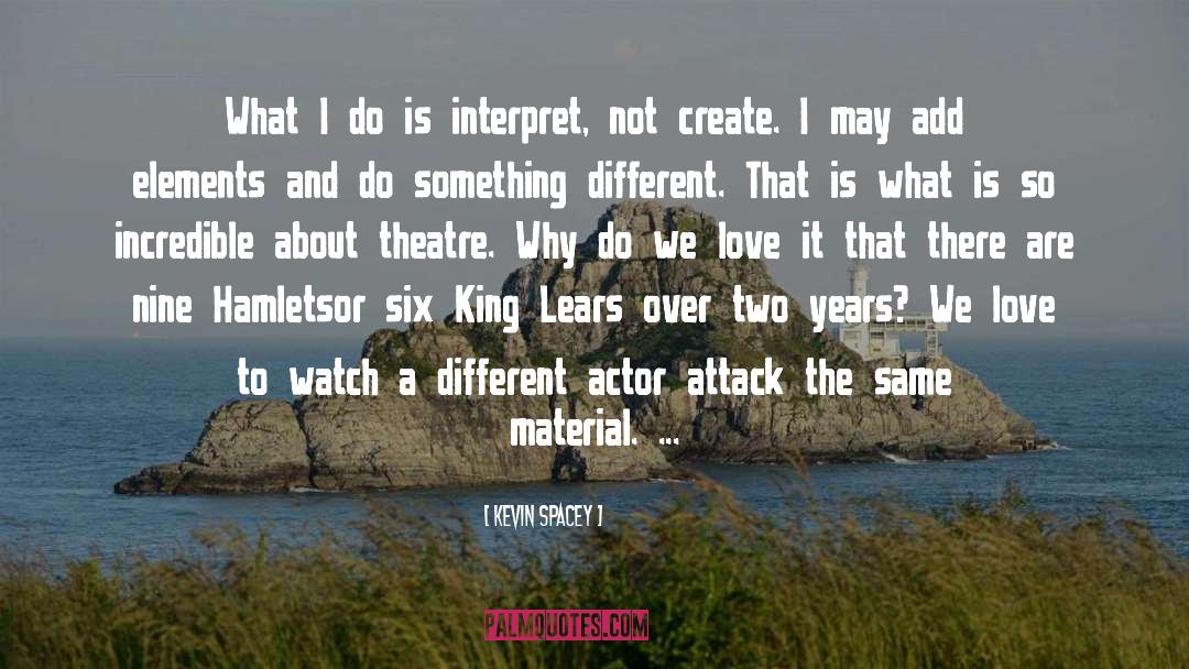 Kevin Spacey Quotes: What I do is interpret,