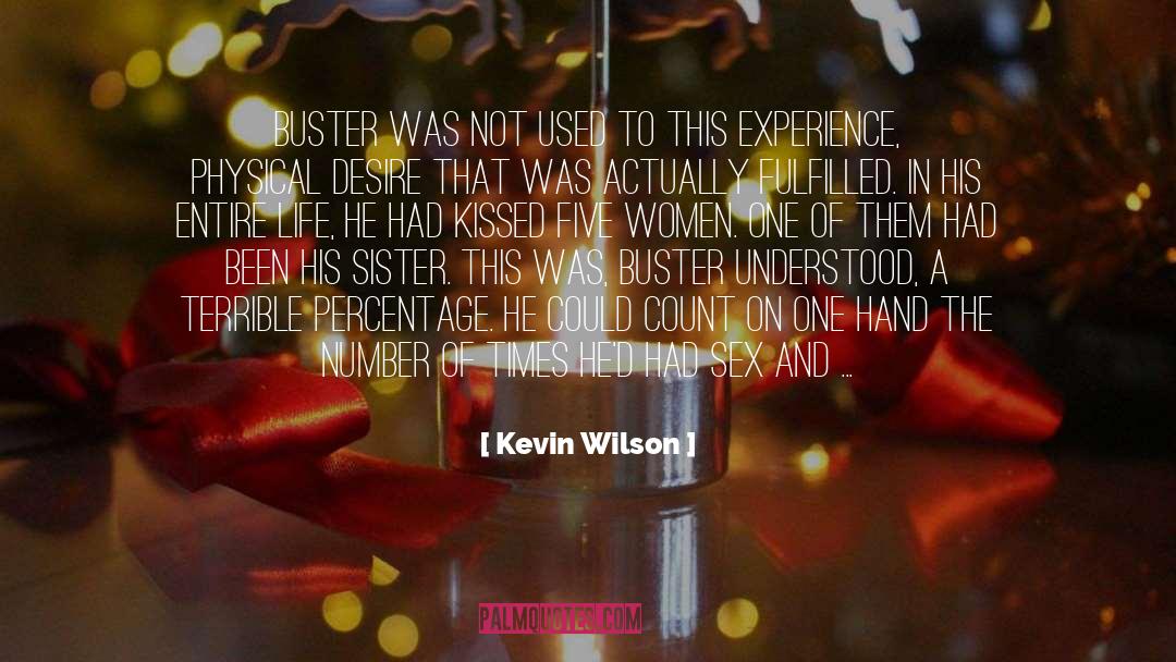 Kevin Wilson Quotes: Buster was not used to