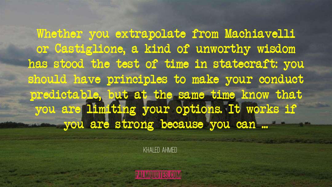 Khaled Ahmed Quotes: Whether you extrapolate from Machiavelli