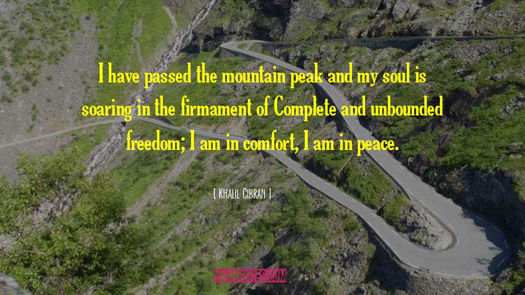 Khalil Gibran Quotes: I have passed the mountain