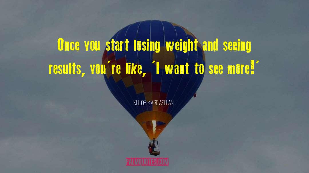 Khloe Kardashian Quotes: Once you start losing weight