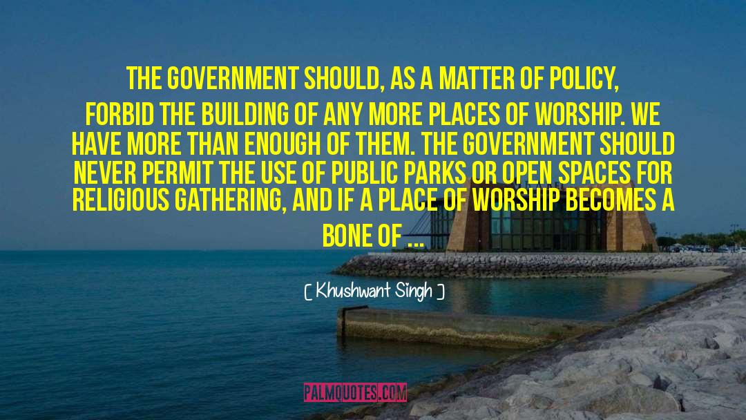 Khushwant Singh Quotes: The government should, as a