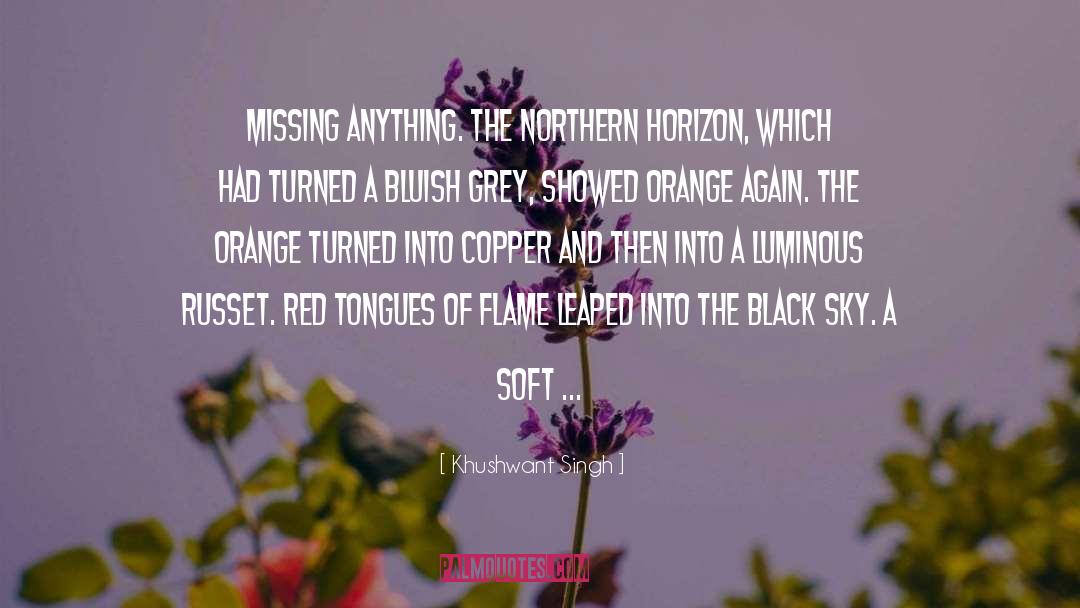 Khushwant Singh Quotes: missing anything. The northern horizon,