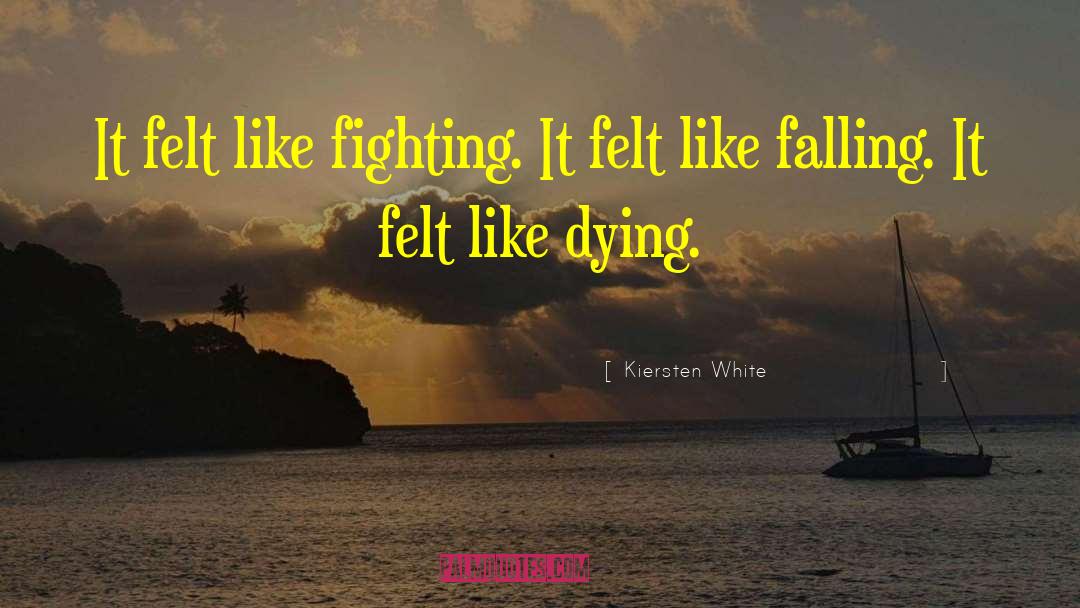 Kiersten White Quotes: It felt like fighting. It