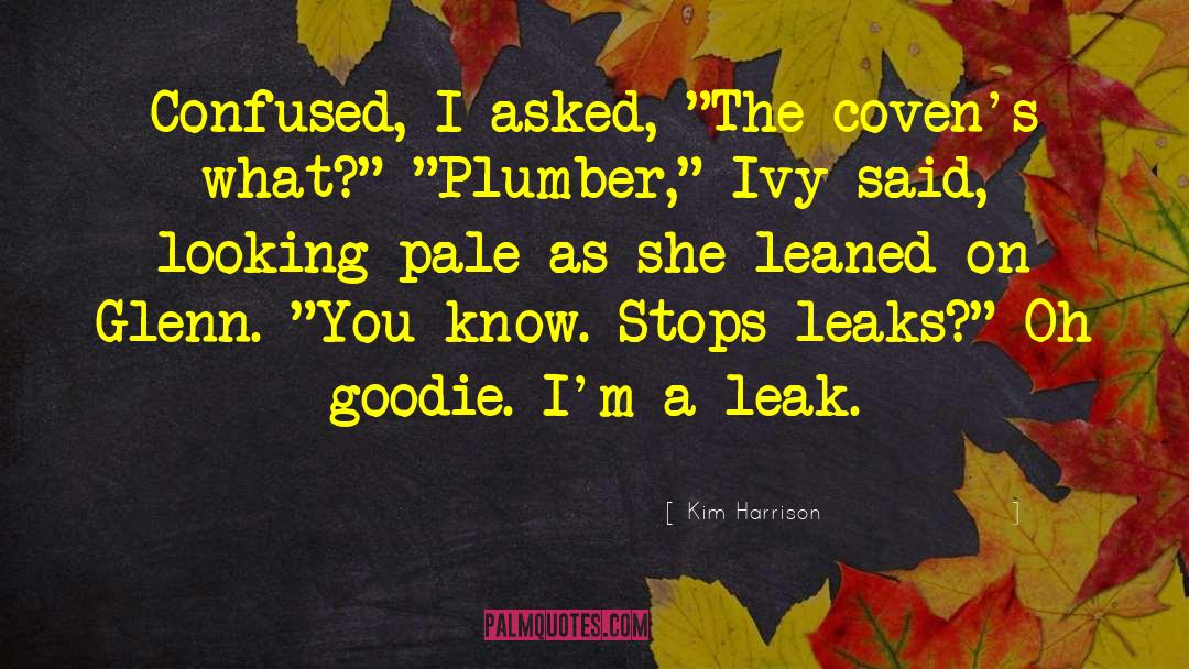 Kim Harrison Quotes: Confused, I asked, 