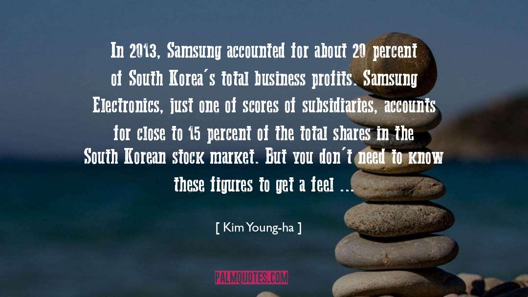 Kim Young-ha Quotes: In 2013, Samsung accounted for