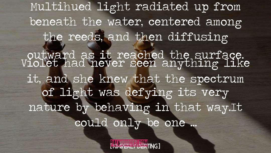 Kimberly Derting Quotes: Multihued light radiated up from