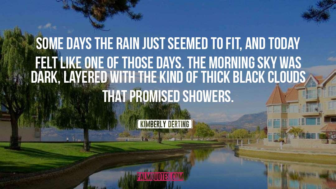 Kimberly Derting Quotes: Some days the rain just