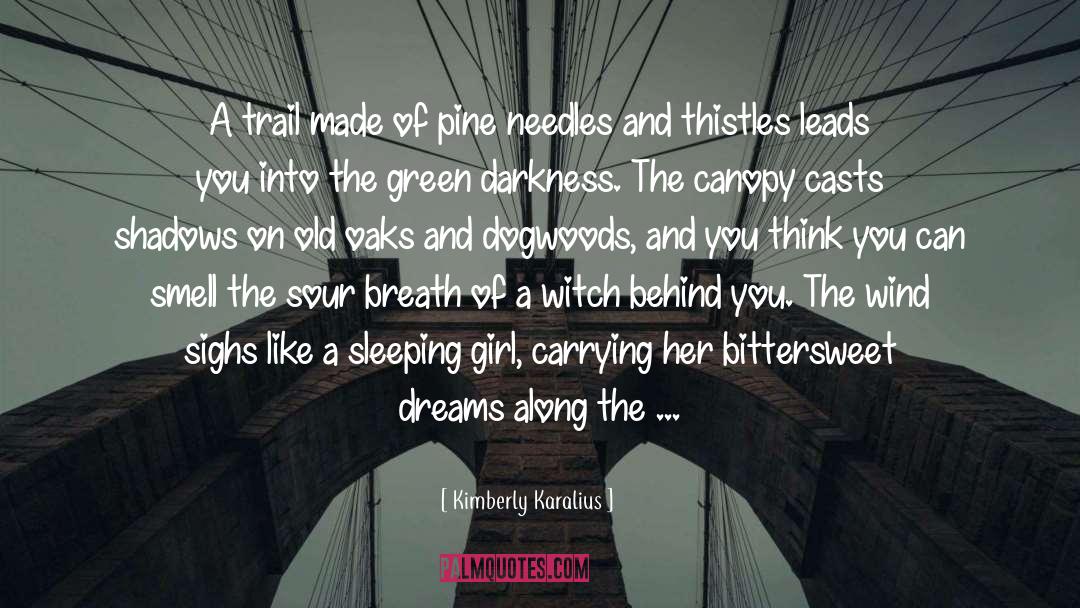 Kimberly Karalius Quotes: A trail made of pine