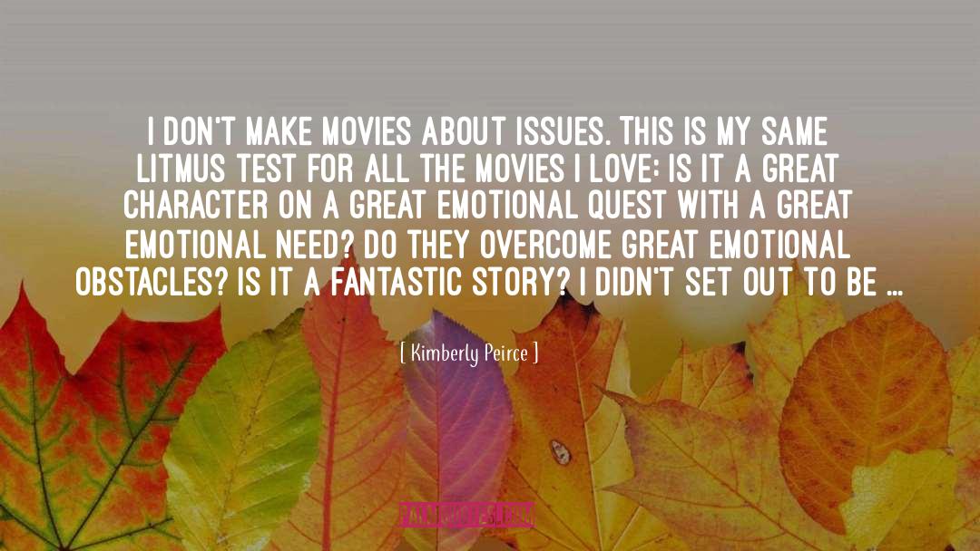 Kimberly Peirce Quotes: I don't make movies about