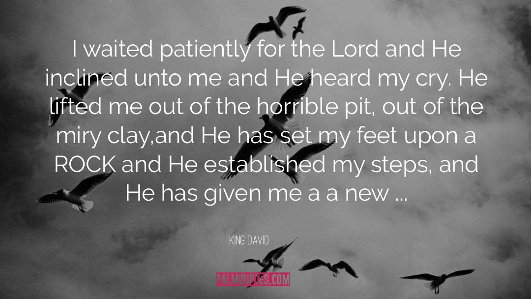 King David Quotes: I waited patiently for the
