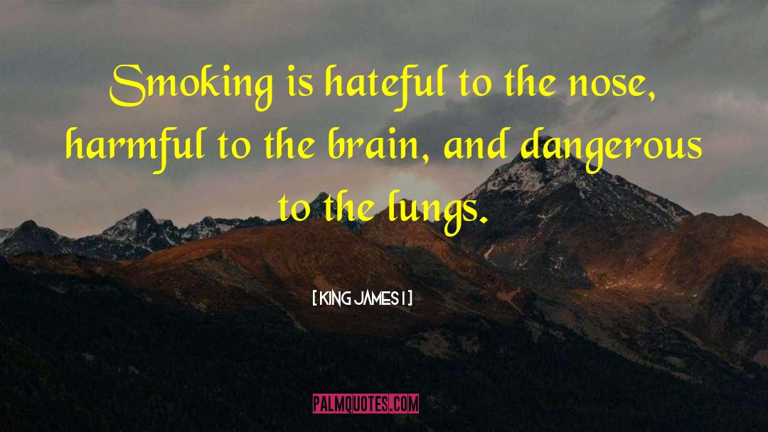 King James I Quotes: Smoking is hateful to the