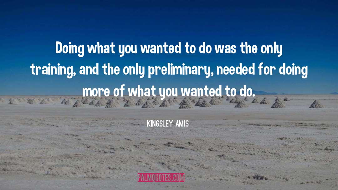 Kingsley Amis Quotes: Doing what you wanted to