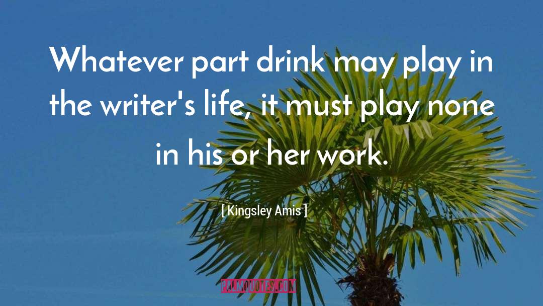 Kingsley Amis Quotes: Whatever part drink may play