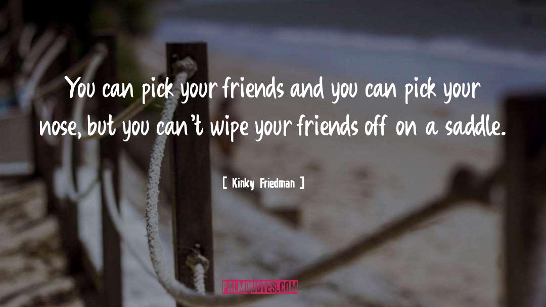 Kinky Friedman Quotes: You can pick your friends