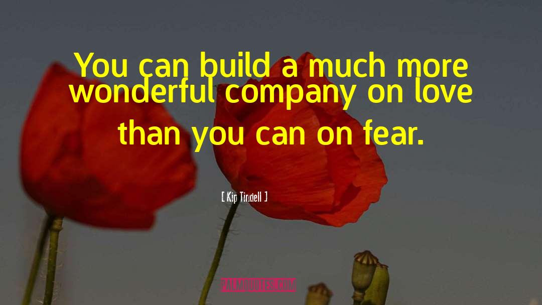 Kip Tindell Quotes: You can build a much