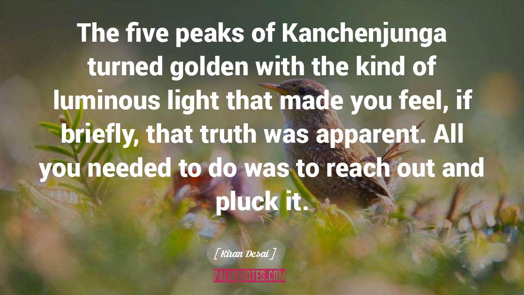 Kiran Desai Quotes: The five peaks of Kanchenjunga