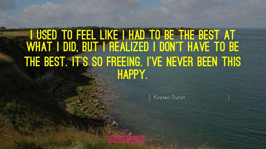 Kirsten Dunst Quotes: I used to feel like