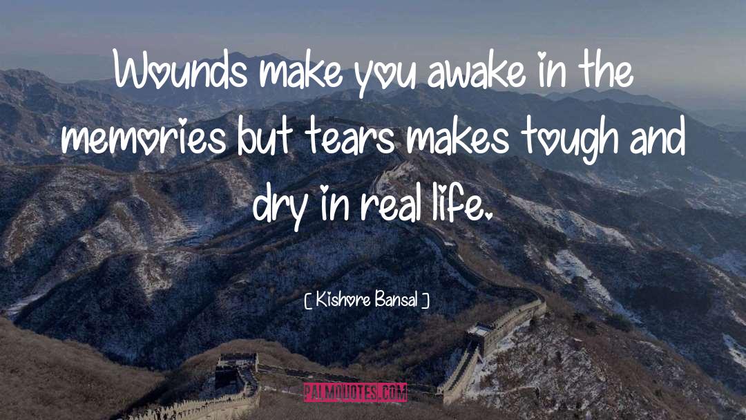 Kishore Bansal Quotes: Wounds make you awake in