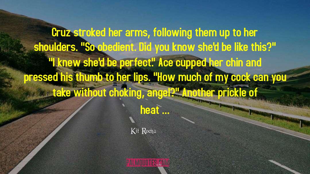 Kit Rocha Quotes: Cruz stroked her arms, following