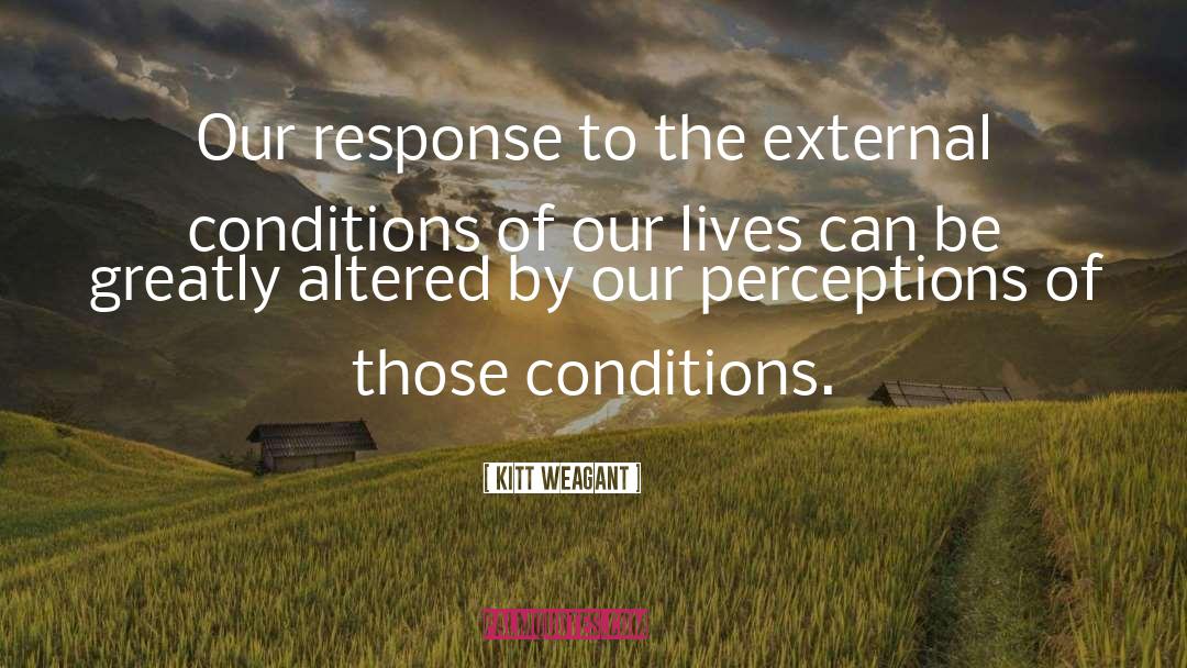 Kitt Weagant Quotes: Our response to the external