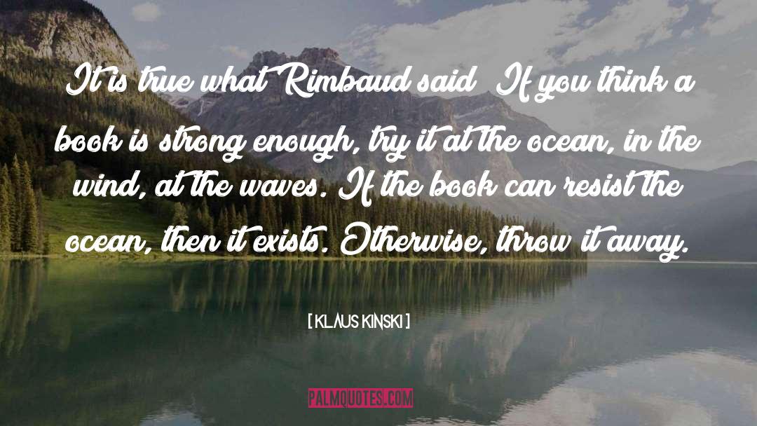 Klaus Kinski Quotes: It is true what Rimbaud