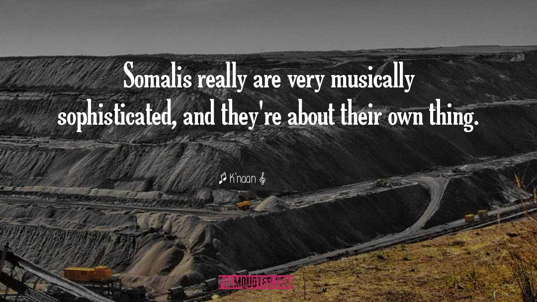 K'naan Quotes: Somalis really are very musically