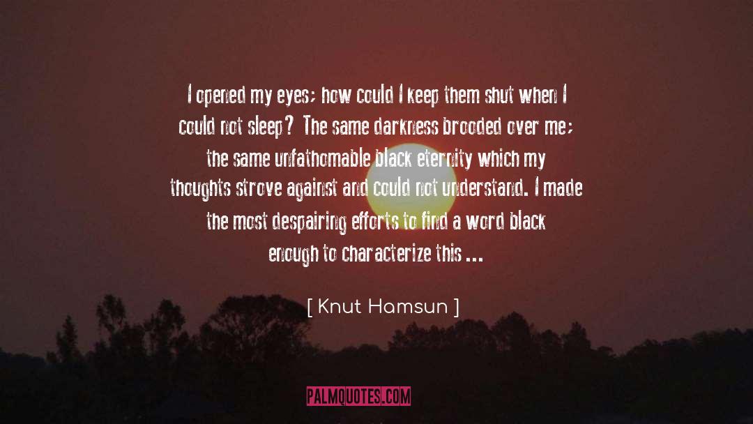 Knut Hamsun Quotes: I opened my eyes; how