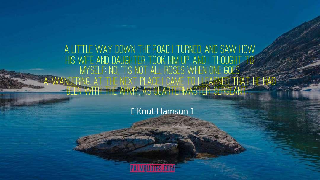 Knut Hamsun Quotes: A little way down the
