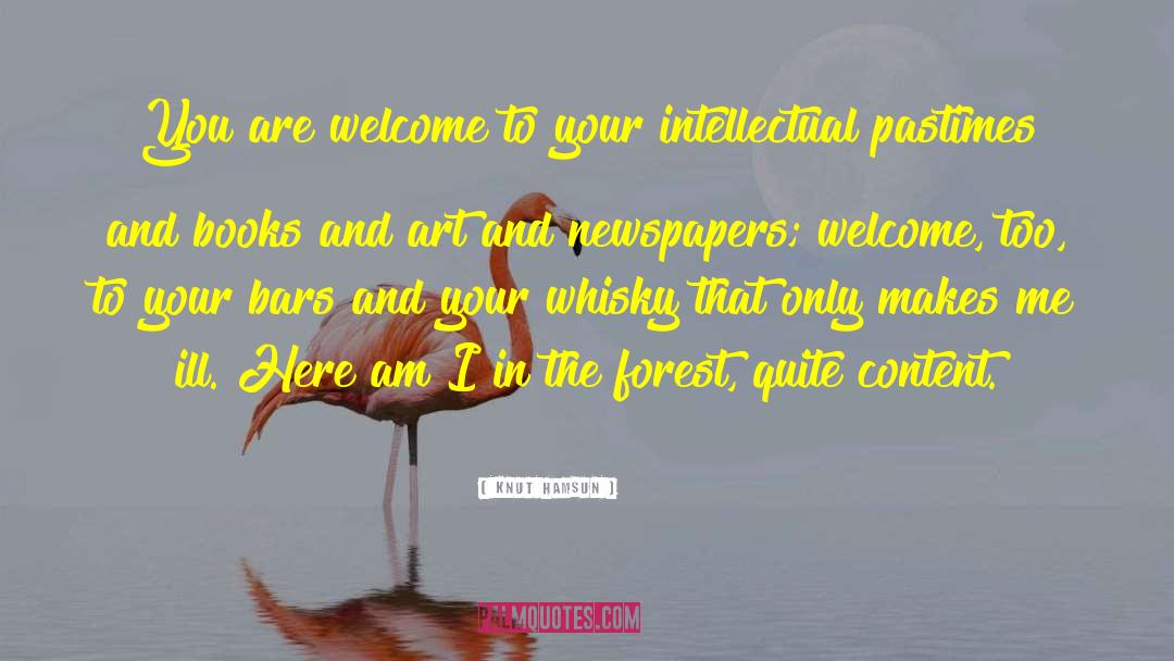 Knut Hamsun Quotes: You are welcome to your