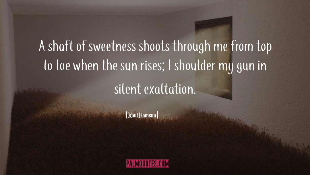 Knut Hamsun Quotes: A shaft of sweetness shoots