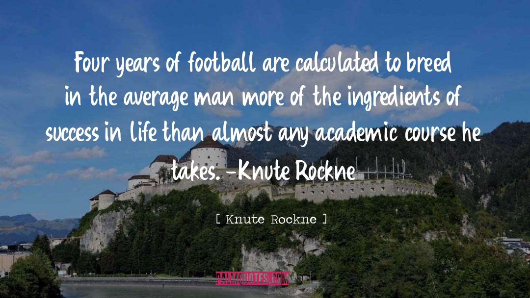 Knute Rockne Quotes: Four years of football are