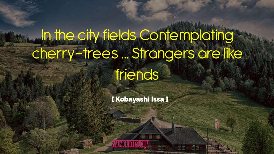 Kobayashi Issa Quotes: In the city fields <br>Contemplating