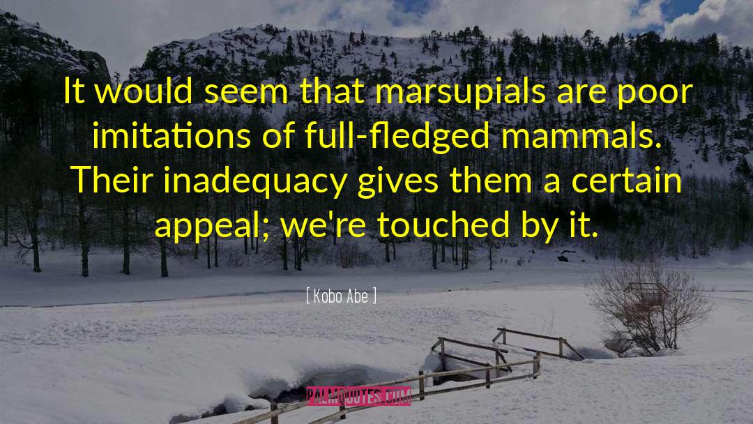 Kobo Abe Quotes: It would seem that marsupials