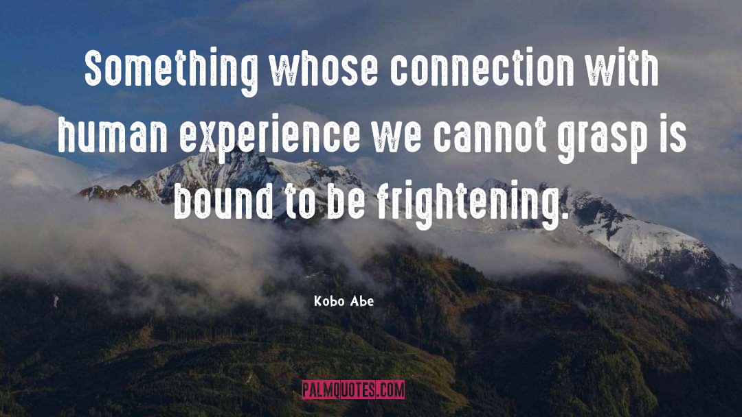 Kobo Abe Quotes: Something whose connection with human