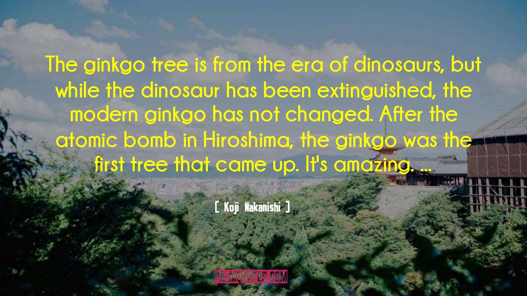 Koji Nakanishi Quotes: The ginkgo tree is from