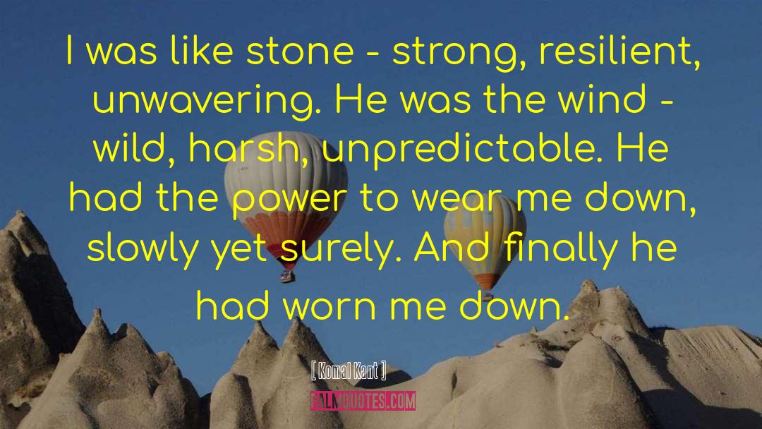 Komal Kant Quotes: I was like stone -