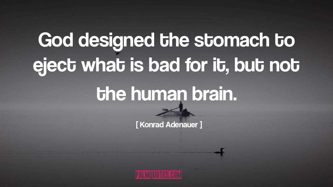 Konrad Adenauer Quotes: God designed the stomach to