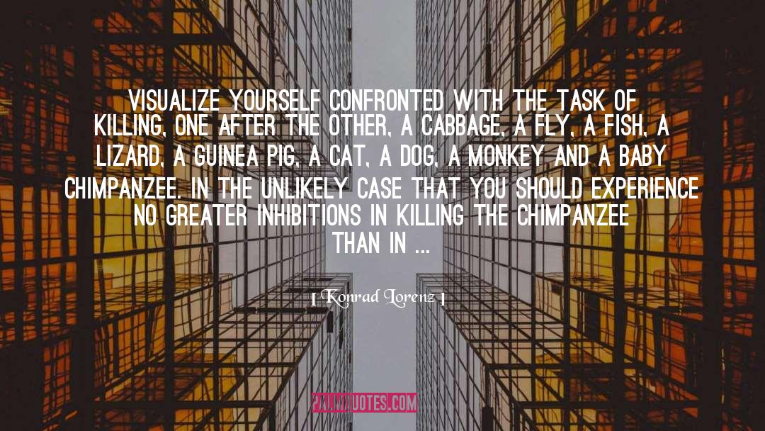 Konrad Lorenz Quotes: Visualize yourself confronted with the
