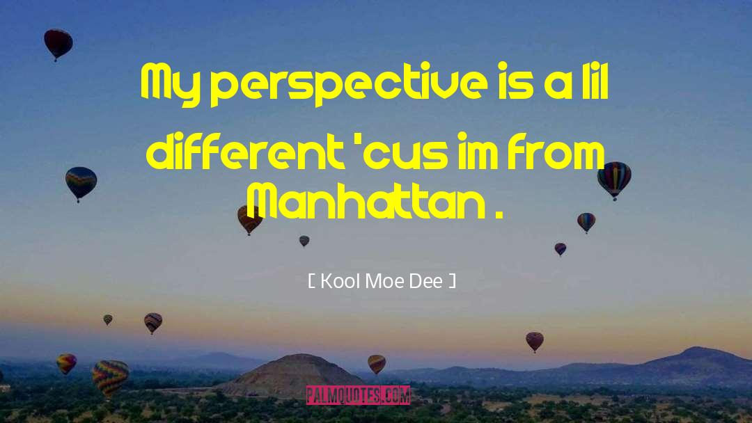 Kool Moe Dee Quotes: My perspective is a lil