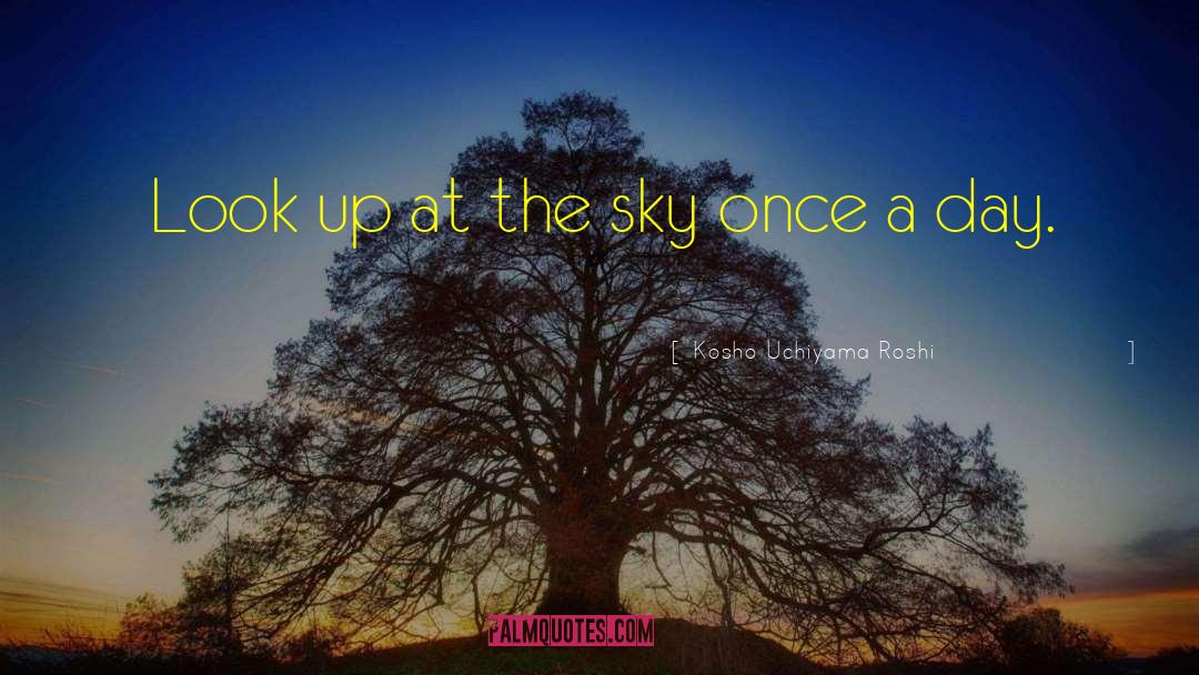 Kosho Uchiyama Roshi Quotes: Look up at the sky