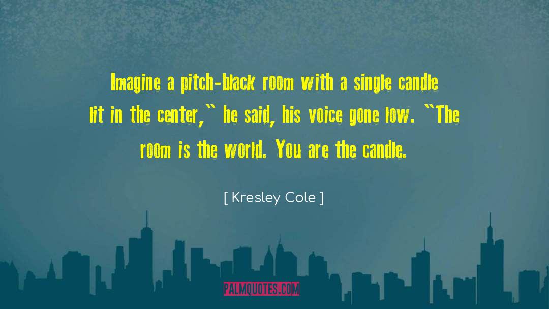 Kresley Cole Quotes: Imagine a pitch-black room with
