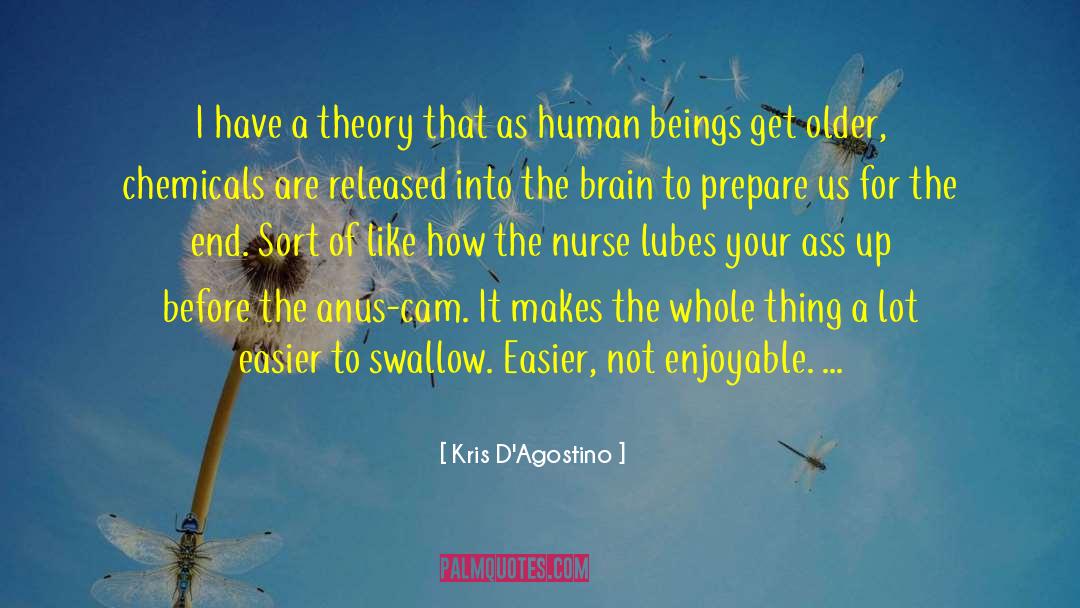 Kris D'Agostino Quotes: I have a theory that