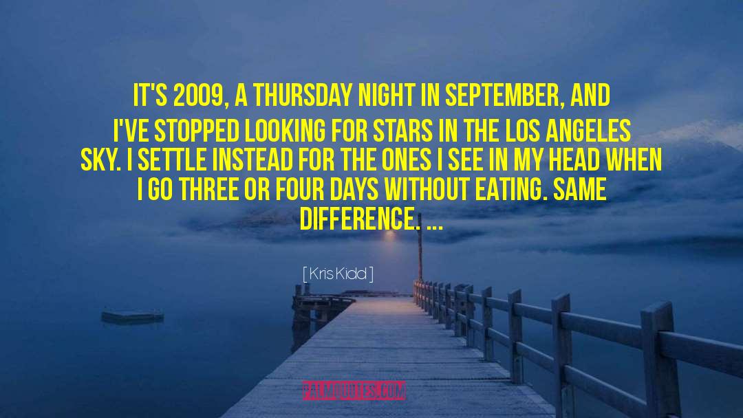Kris Kidd Quotes: It's 2009, a Thursday night